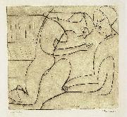 Ernst Ludwig Kirchner Lovers in the bibliothek - etching oil painting